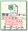 野球ユニフォーム 3DDX昇華ユニフォーム INAZUMA RAIZIN オーダーシート
