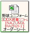 野球 3DDX昇華ユニフォーム INAZUMA オーダーシート