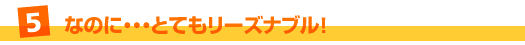 5. なのに・・・とてもリーズナブル!