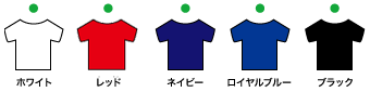 吸汗速乾ドライメッシュTシャツのカラー